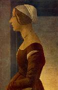 BOTTICELLI, Sandro Portrait of a Young Woman (La bella Simonetta) fs USA oil painting reproduction